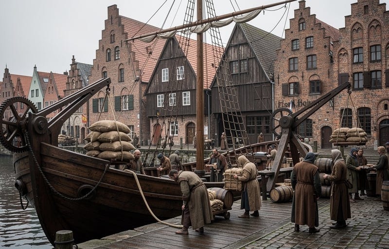 Les navires de la Hanse : cogue, hourque et organisation des convois